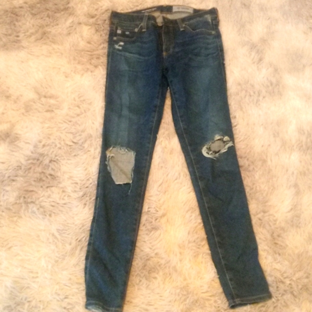 AG super skinny ankle jeans size 26 medium wash
